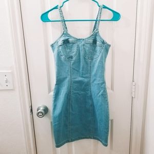 Denim mini dress